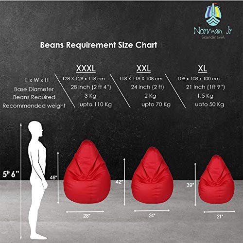 Image of NORMAN JR Premium Virgin Grade Thermocol Balls Refill for Pillows, Sofa, Bean Bags, Soft Toys & Beans for Bean Bag Refill 1 Kg (White)