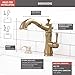 Delta Faucet Cassidy Pull Out Kitchen Faucet, Gold Kitchen Sink Faucet, Kitchen Faucet with Pull Out Sprayer, Magnetic Docking Spray Head, Champagne Bronze 4197-CZ-DST