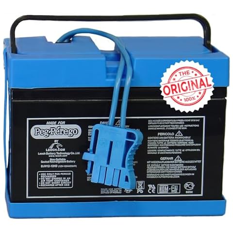 Peg Perego Official 12 Volt Replacement Battery for Ride on Toys. All Season Performance. Works with John Deere, Polaris, and Case IH licensed Peg Perego Ride on Toys Cover
