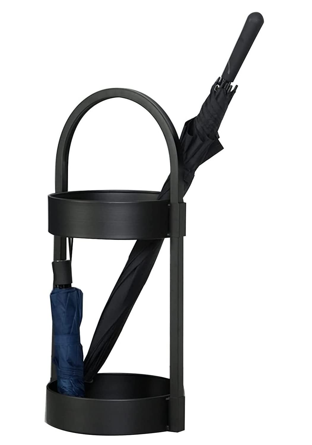 HYLYGFH Metal Umbrella Stand with 4 Hooks and Wrought Iron Bucket Umbrella Holder Rack for Home Office Hostel Umbrella nizer