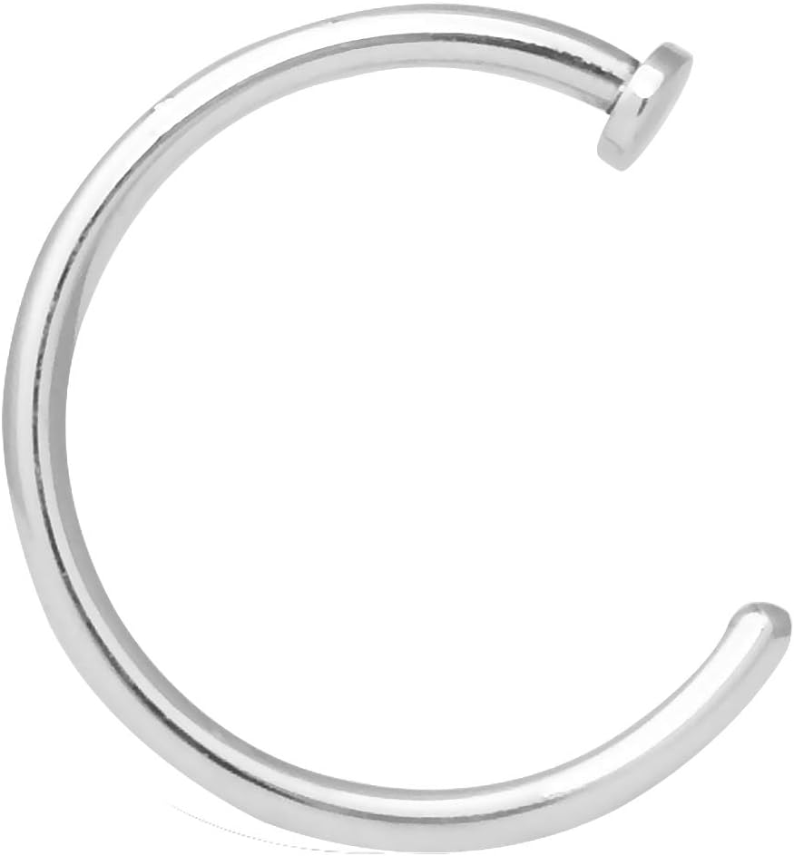 ORANGELOVE Faux Piercing Jewelry Fake Nose Ring Hoop Faux Lip Septum Nose Ring Set Body Jewelry 18g 20g 22g Surgical Steel Perfect Basics Comfort Fit Nose Hoop 6mm 8mm 10mm
