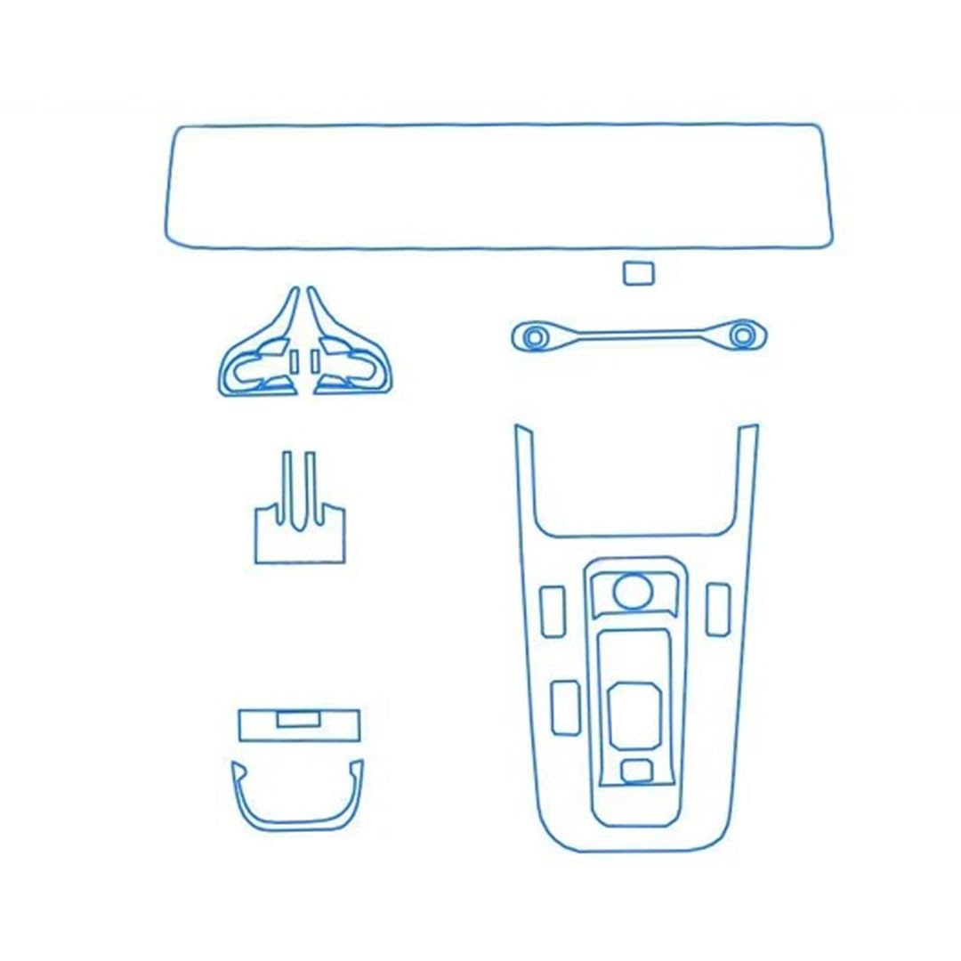 Conpert Ppf Film For Car For Dodge Attitude 2024-2025, Interior Protection Film Tpu Anti-Scratch Sticker Dashboard Gps Navigation Transparent Sticker Lhd