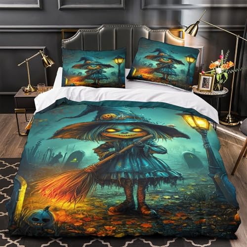 Housse de couette sorcière d'Halloween microfibre hypoallergénique ultra douce - 2