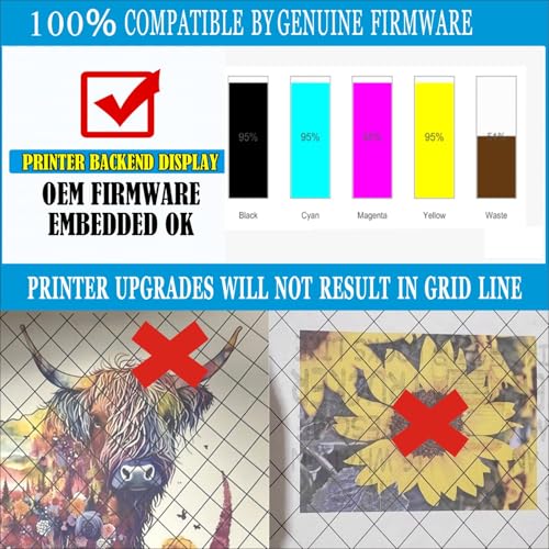 PRINTANDINK SG500/SG1000 Sublimationstinte Patronen (4C KCMY) - TÜV-zertifizierte OEM-Tinte für Sawgrass Virtuoso SG500/SG1000 - Keine Streifen, Blauer Engel-konform