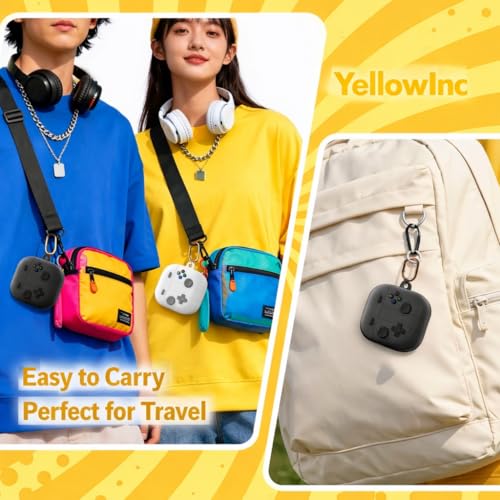 Image of Retro Game Console Case Cover for Samsung Galaxy Buds 4 and 4 Pro with Carabiner (White, Game Console)