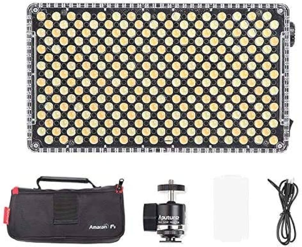 Aputure LED Video Light, AL-F7 256 Bi-Color Dimmable 3200-9500K