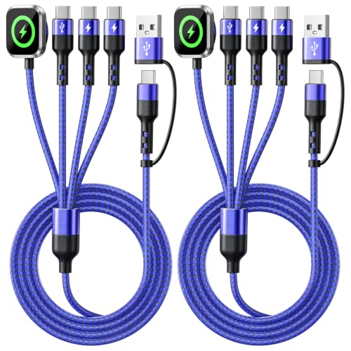 Image of 4 IN 2 Multi Charging Cable with 3 USB-C /iWatch Charger, Travel Essentials