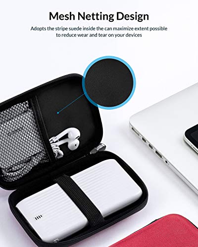 Orico Hard Drive Case 2.5 Inch External Drive Storage Carrying Bag Waterproof Shockproof With Inner Size 5.5X3.5X1.0Inch For Organizing Hdd And Electronic Accessories, Red(Phd-25) #TOP2