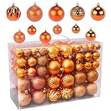 Weihnachtskugeln Kunststoff Christbaumkugeln Kupfer 100 Stück-Baumschmuck Weihnachten Weihnachtsbaumkugeln Christbaumkugeln Kunststoff