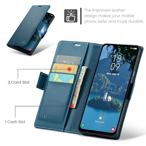 Tenifly for Samsung Galaxy A15 Case Wallet with Card Holder Blue by Tenifly - Used condition - Image 8