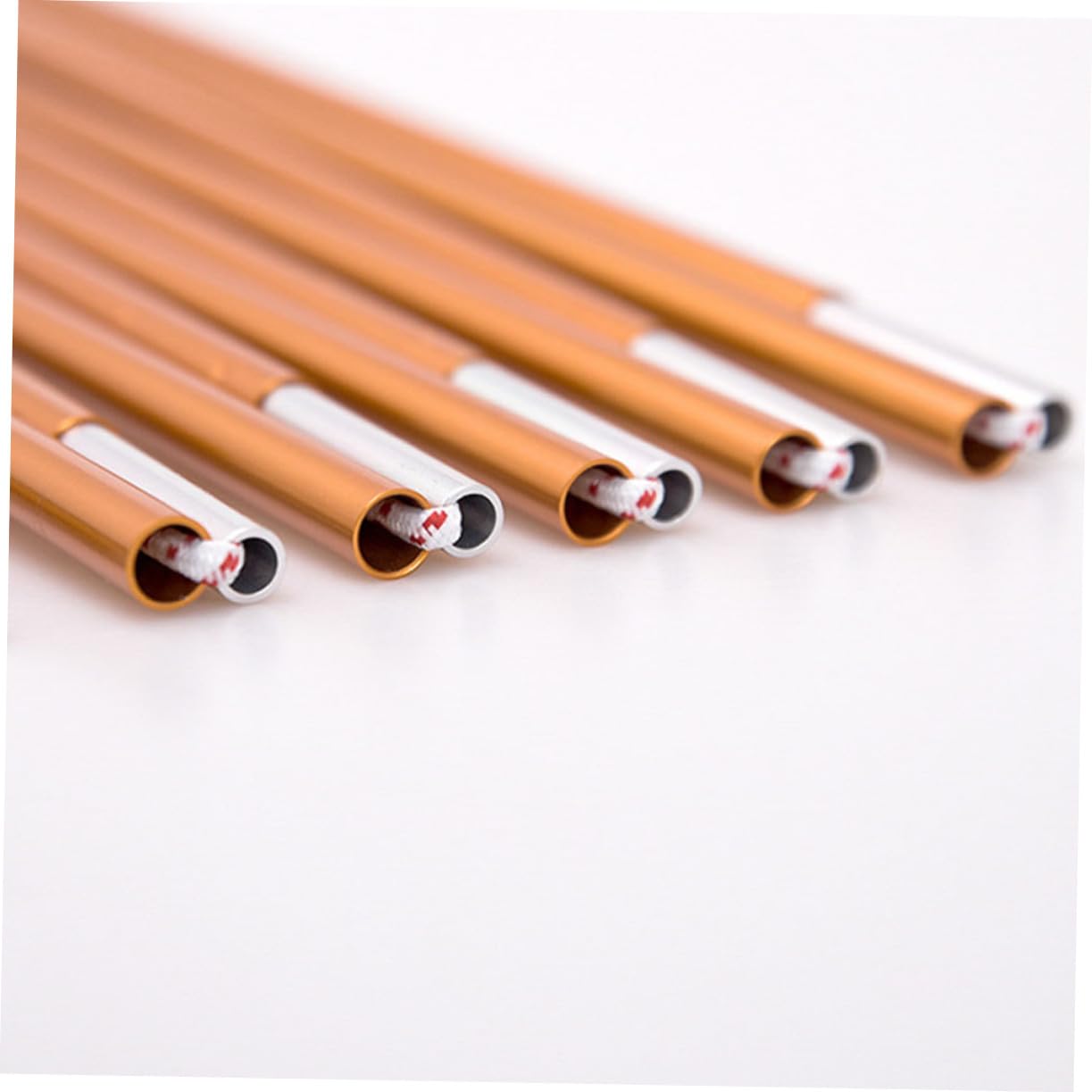 Zeltstangen Unterstützung Wandern Camping Pole Einsatz Flexibler Zeltstab Leichte Zeltstange Stangen für Zeltüberdachungen Stock für Zelt Aluminiumlegierung Golden