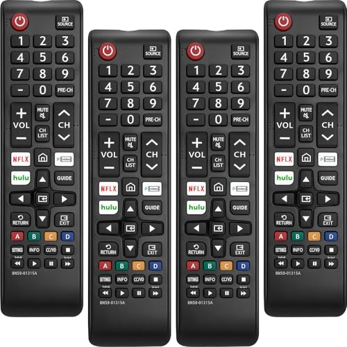 4 Pack Remote for All Samsung TV Remote, Replacement Compatible with All Samsung Smart TVs, LCD, LED, 3D, HDTV, Series TVs