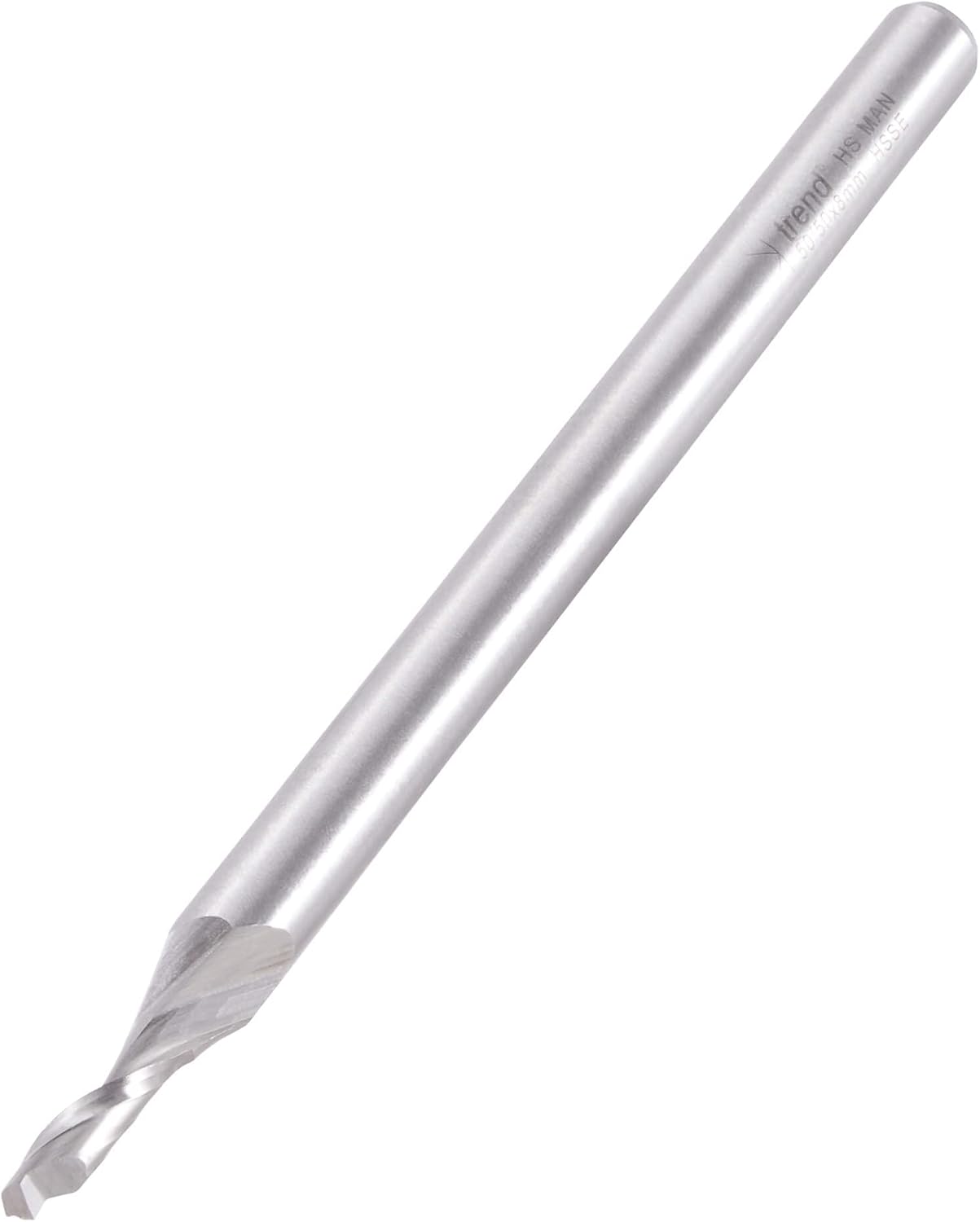 Trend Professional Helical Plunge Cutter, 8mm Shank, 5mm Cut Diameter & 14mm Cut Length, High Speed Steel, 50/50X8MMHSSE