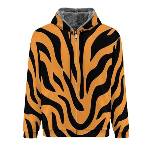 Vêtements chauds pour homme sweat à capuche en polaire doux motif tigre