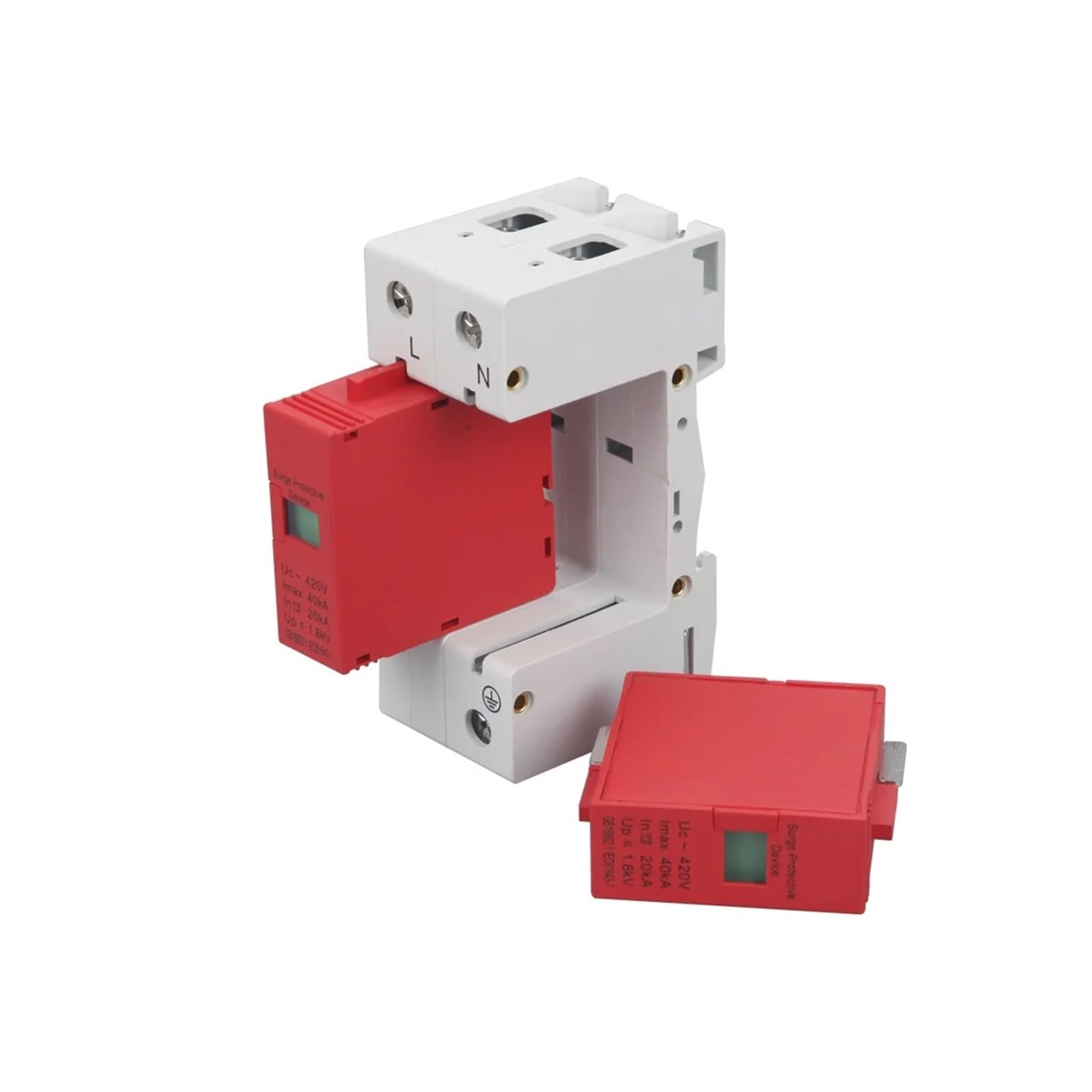 Überspannungsschutz for Photovoltaikanlagen, Überspannungsschutzgerät (SPD), Ableiter, Wechselstrom 220 V, 230, 380, 400, 3/4-polig(3P,DC1000V 30-60KA)