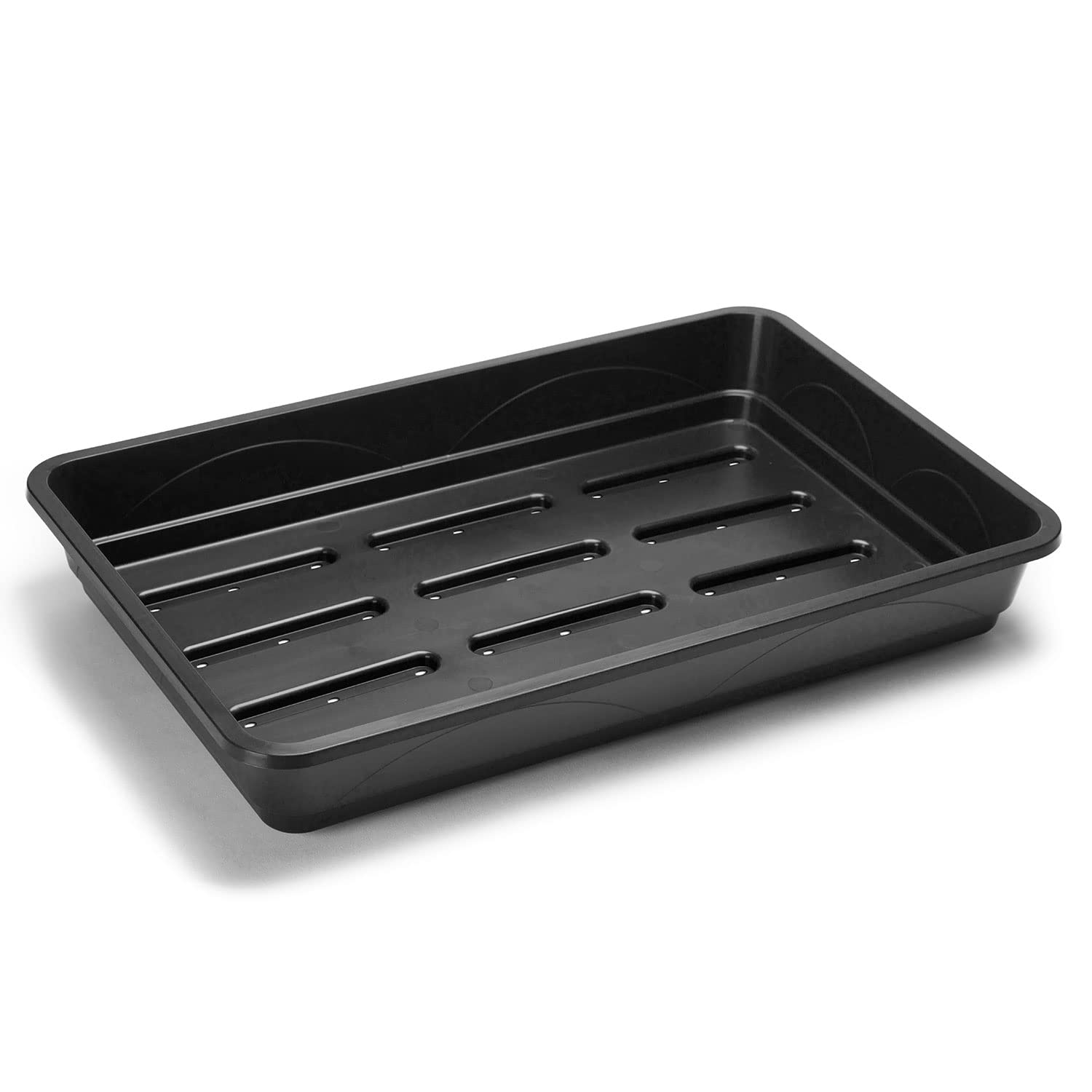 Earlygrow Black Heavy Duty 58Cm Large Seed Tray With Drainage Holes, Garden Greenhouse Seed Starting, Germination And Plant Growing Tray - 58 X 38 X 9Cm