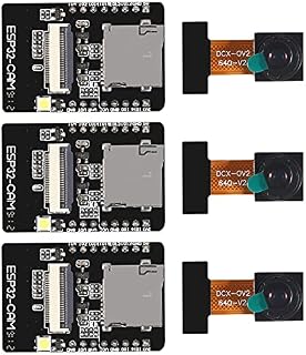 AOICRIE 3 Pack ESP32-CAM Development Board, WiFi Bluetooth Module Development Board with OV2640 Camera Module for Arduino EU030