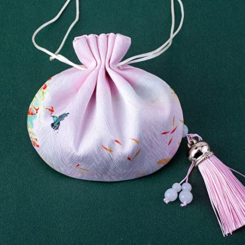 4 bolsas sachet chinas para joyas color rosa miniatura 1