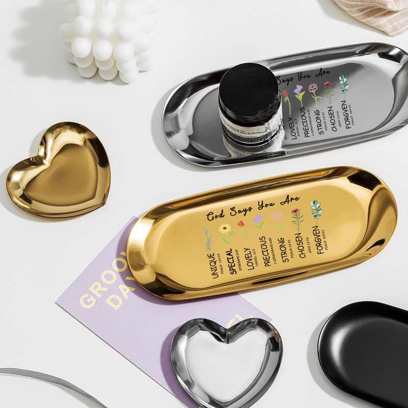 Christian Gifts for Women Faith Jewelry Trinket Dish with Bible Bookmarks - Image 2