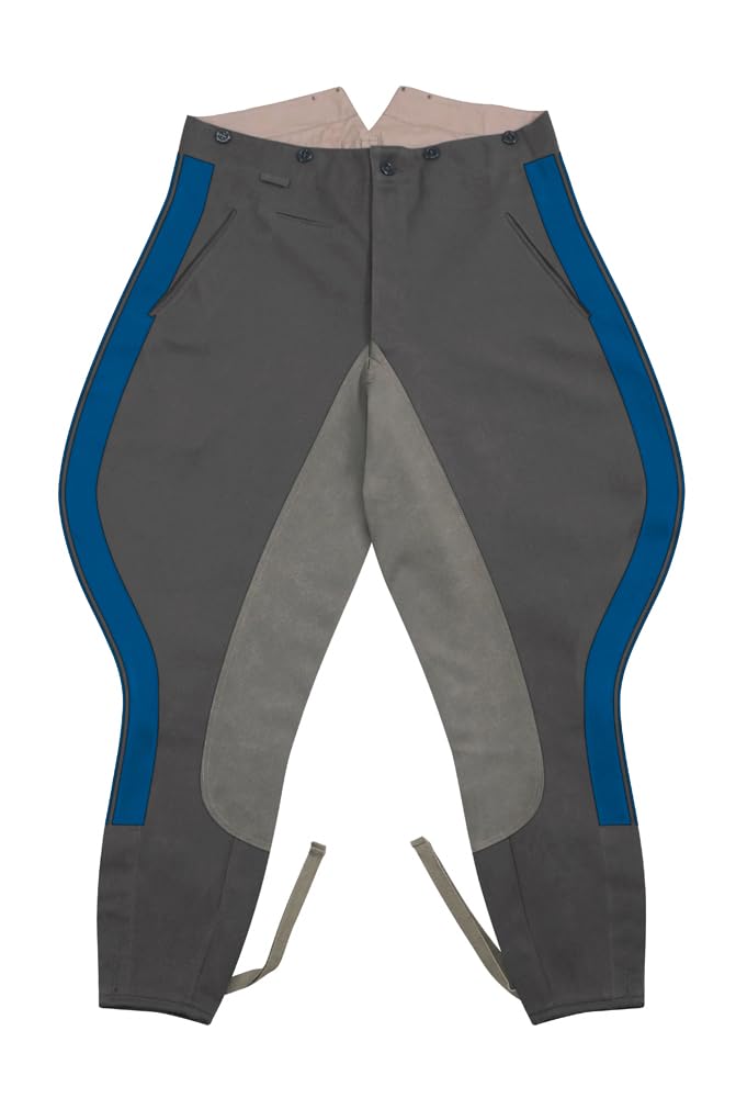 militaryharbor Pantaloni da equitazione in gabardine grigio pietra, seconda guerra mondiale