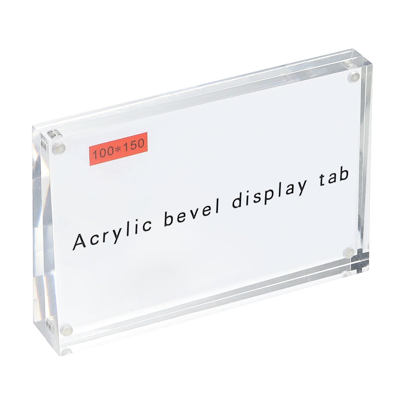 PATIKIL Acrylic Sign Holder, 5.9x3.9inch Double Sided Magnetic Photo Business Card Frame Table Top Sign Stand for Office Home Decor Photos Cards Restaurant Store, Clear โ image 1