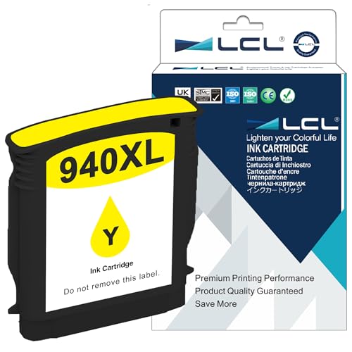 LCL Kompatibel Tintenpatrone 940XL (1 Gelb) Ersatz für HP Officejet Pro 8000-A809a A811a A809n 8000 Wireless 8500–A909b A909a A909n A909g 8500A-A910a A910g A910n 8500A Plus Pro 8000AIO 8000W A809 LCL Kompatibel Tintenpatrone 940XL (1 Gelb) Ersatz für HP Officejet Pro 8000-A809a A811a A809n 8000 Wireless 8500–A909b A909a A909n A909g 8500A-A910a A910g A910n 8500A Plus Pro 8000AIO 8000W A809