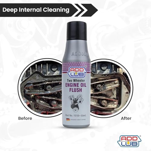 Image of ADDLUB Engine Flush for Bike 50ml - Engine Oil Flush for Bike & Scooter | Deep Cleaning Formula Removes Sludge, Improves Engine Life & Performance