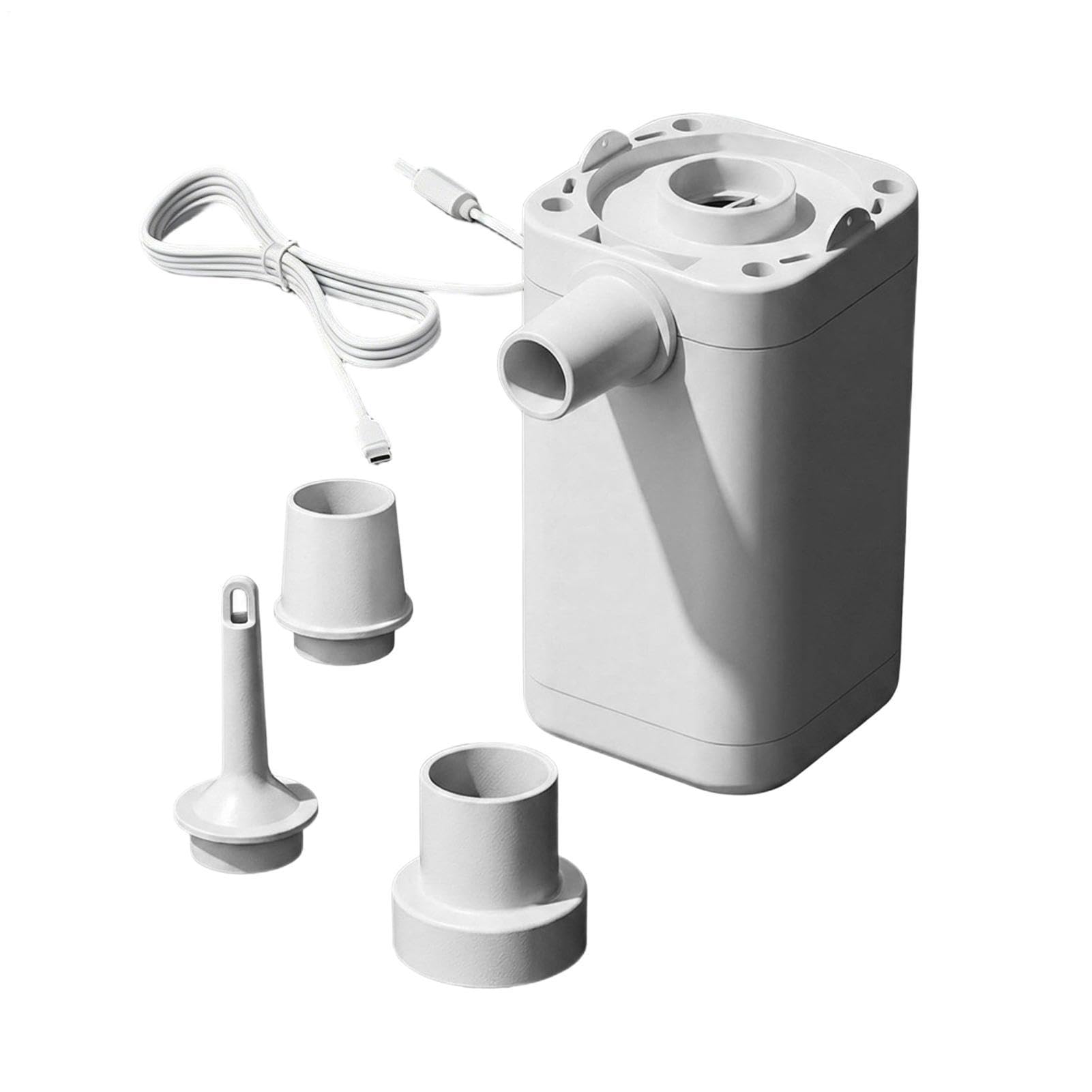 Portable Air Pump for Inflatables Electric Cordless Inflator with 3 Nozzles