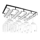 glas hangers hart Material: Eisen GANADA Gläserhalter Edelstahl Glashalter Weinregale Gläserhalterung mit 4 Reihen für 12 Glas für Bar, Küche, Café