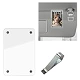 Car Sun Visor Photo Holder, Magnetic Car Visor Decoration Picture Frame, Universal Car Personalized Photo Clip, Car Accessories Present for Display Your Photographs (Clear)