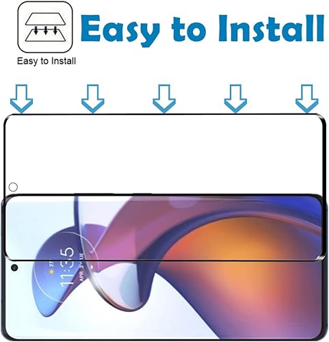 Miniatura 6 de AISELAN Protector de pantalla curvado 3D para Motorola Moto Edge 30 Fusion, 2 piezas Cobertura completa 3D HD transparente antiarañazos Pantalla de