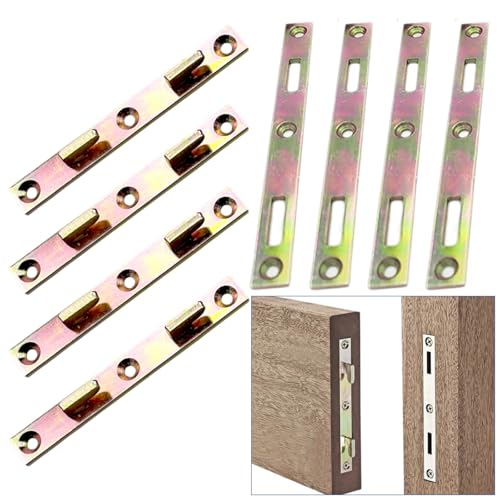 XINXBAI 4 Set Bed Rail Fasteners Heavy Duty Bed Rail Brackets Bed Frame Rail Hardwa-5 INCHScrews Included