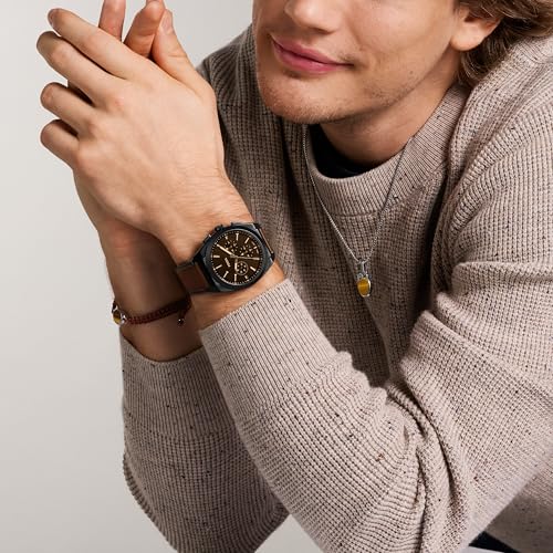 Image of Fossil Men's Everett Quartz Stainless Steel Watch, Three-Hand Watch for Men
