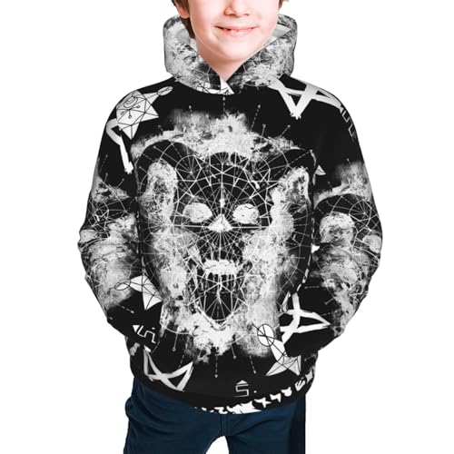 Devil Skull Kid Hoodies Boys Sweatshirts Girls Pullover with Pocket3