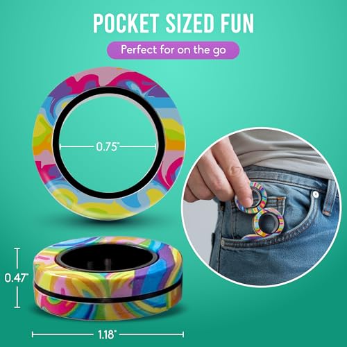 image for BUNMO Magnetic Rings Stocking Stuffers for Teens - Fidget Toys Adults 