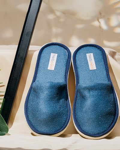 Image of Travelkhushi Soft Comfy Home Slippers For Women & Men For Winter Capet flip flops for Bedroom Indoor Carpet house slides Anti skid Slippers for Winter & Summer