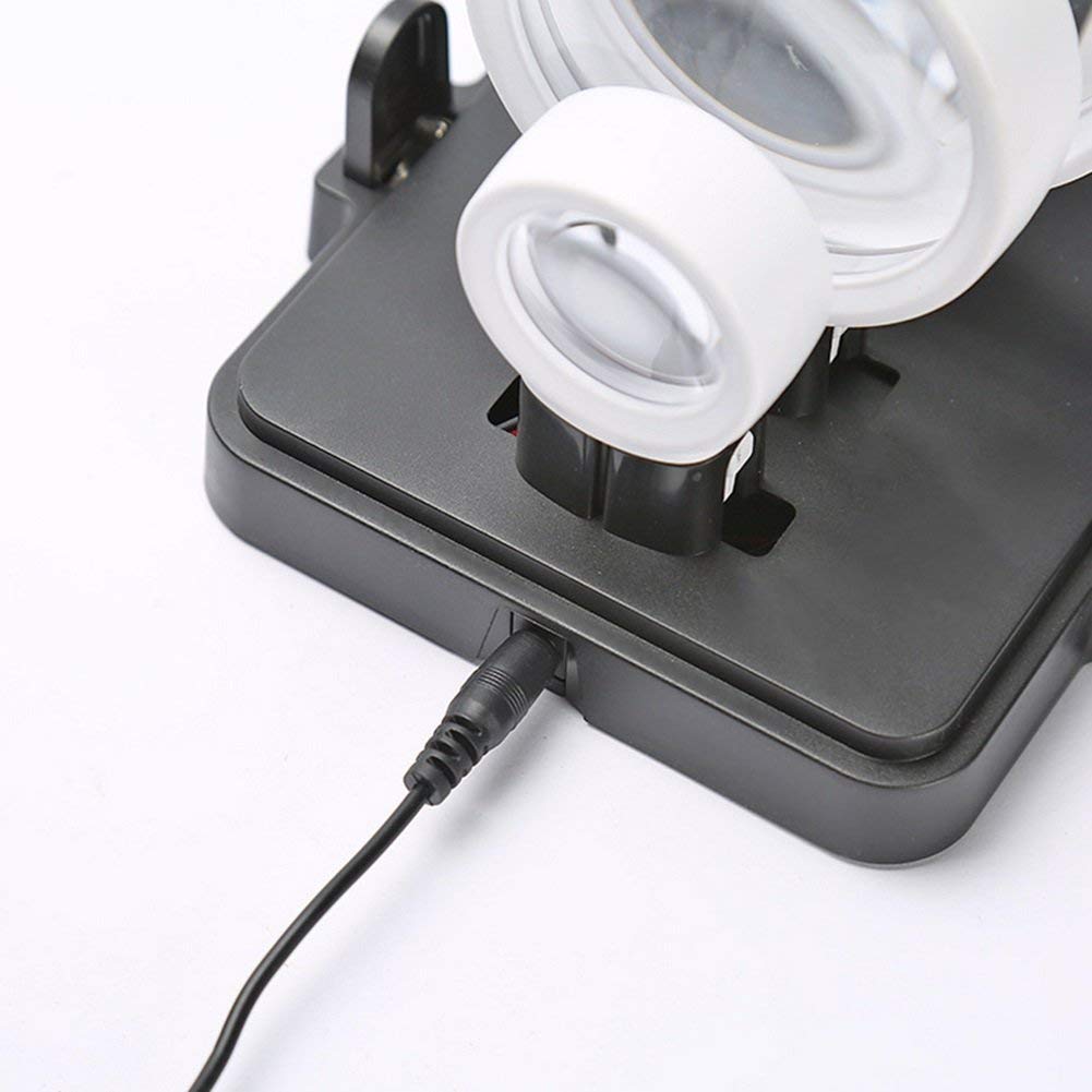 Lupa de Escritorio, Lupa Auxiliar con Clip, Lente Intercambiable, Lupa de Mano multifunción 2.5X 5X 16X, óptica HD, Lente de Cristal