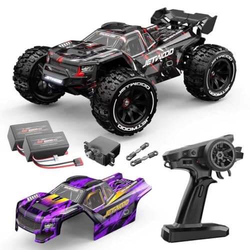 Image of JETWOOD 1 /14 50mph Electric Brushless RC Car for Adults, JC14EP V3 All Terrain Super Fast Remote Control Car, Offroad RTR Hobby RC Trucks, Waterproof 3S High Speed, Metal Gear Servo (Upgraded Version)