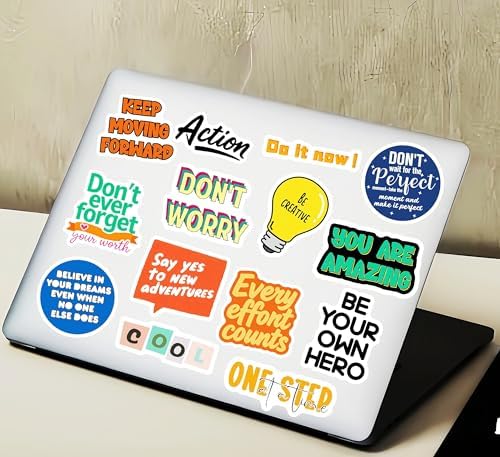 300PCS Motivational Positive Stickers for Water Bottles Laptop Scrapbook Journal, Waterproof Vinyl Inspirational Affirmation Stickers for Teens Adults Students Teacher Classroom Vision Board Supplies — view 5