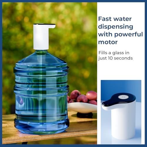 Image of Lifelong Automatic Water Dispenser Pump for 20 Litre Bottle | USB Rechargeable Electric Water Pump with 1200mAh Battery | One Touch Operation | Portable Water Dispenser for Home, Office & Travel