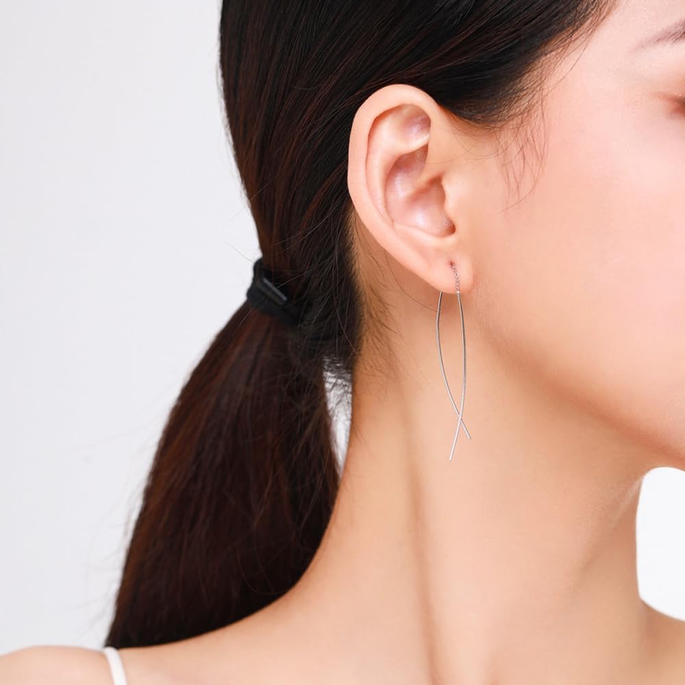 VIFE 925 Sterling Silver Dangle Chain Earrings Tassel Threader for Women Long Dangle Earrings Minimalistt - Image 7