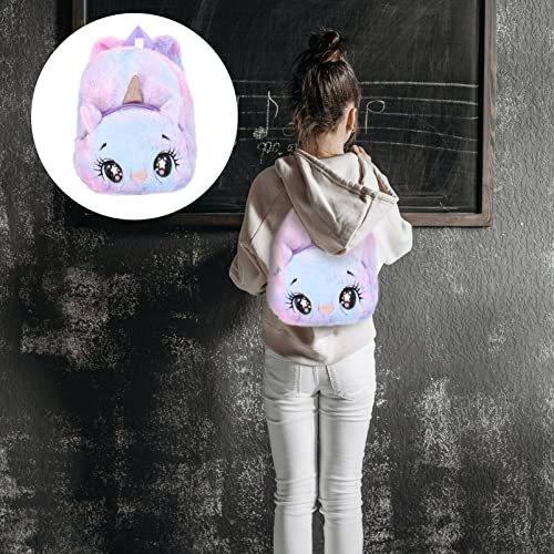 PACKOVE Mochila infantil mini mochila de unicórnio, mochila de pelúcia para meninas, mochila escolar