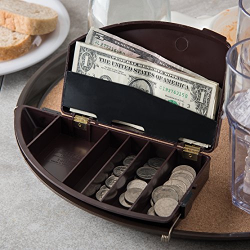Carlisle Foodservice Products 140101 Polystyrene Round Clip-On Money Maid, 9" Length X 5" Width X 2-1/4" Height, Brown (Case Of 12) #TOP4
