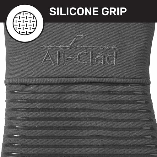 image for All-Clad Silicone Oven Mitts: Heat Resistant up to 500 Degrees - 100% 