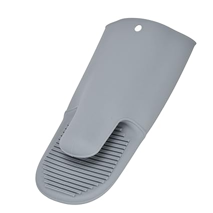 Ubersweet Silicone Heat Insulation Gloves, Flexible ?40?C to 230?C Oven Mitts Gloves Hangable Long Sleeve Thickened for Kitchen(Grey) |