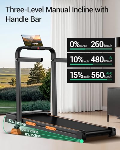 Motorized Folding Treadmill with Incline