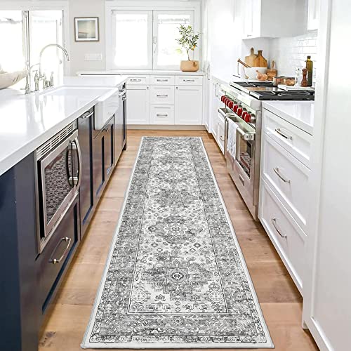 Pauwer Boho Hallway Runner Rug 2x8 Washable Entryway Area Rugs Non Slip Farmhouse Vintage Floor Mat Carpet Runner for Hallways Laundry Room Kitchen Bathroom Bedroom