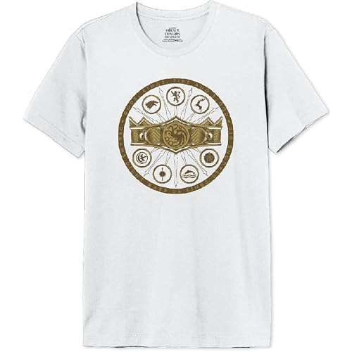 House Of the Dragon Mehoftdts004 Camiseta, Blanco, XL para Hombre