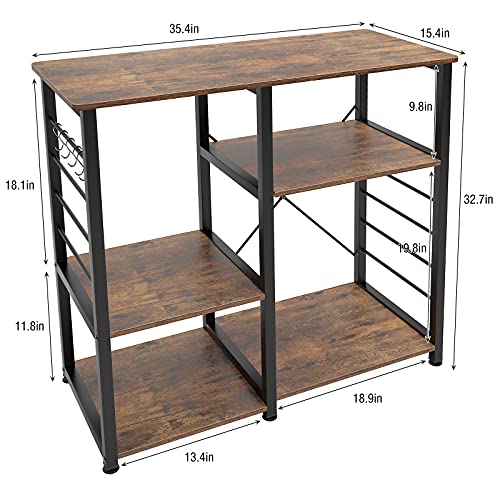 DlandHome-Microwave-Cart-Stand-354-inches-Kitchen-Bakers-Rack-Utility-Storage-Shelf-Microwave-Stand-3-Tier-x-3-Tier-for-Spice-Rack-Organizer-Workstation-Shelf-Vintage DlandHome Microwave Cart Stand 354 inches Kitchen Bakers Rack Utility Storage Shelf Microwave Stand 3 Tier x 3 Tier for Spice Rack Organizer Workstation Shelf Vintage
