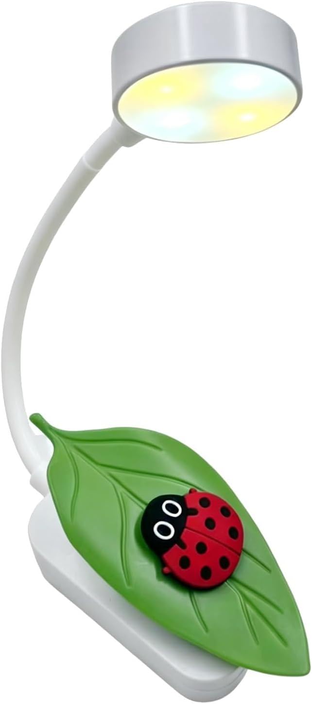 Rechargeable Embroidery Hoop Light, Cute Leaf & Ladybug Shape